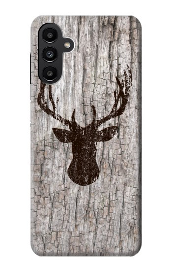 W2505 Reindeer Head Old Wood Texture Graphic Case Cover Custodia e Flip Case per Samsung Galaxy A13 5G