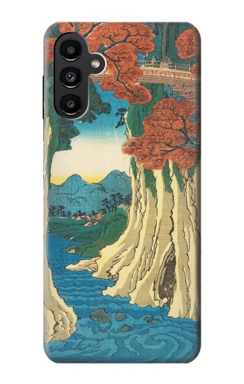 W3348 Utagawa Hiroshige The Monkey Bridge Case Cover Custodia e Flip Case per Samsung Galaxy A13 5G
