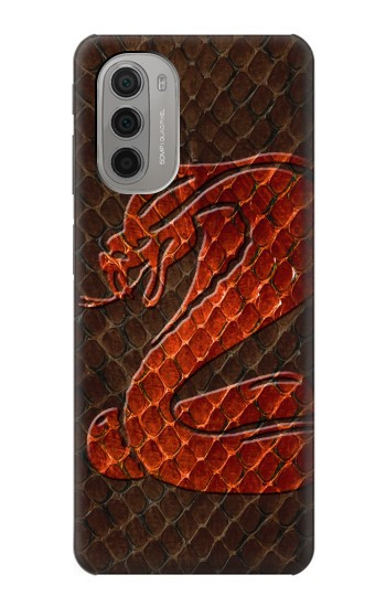 W0663 Cobra Snake Skin Case Cover Custodia e Flip Case per Motorola Moto G51 5G