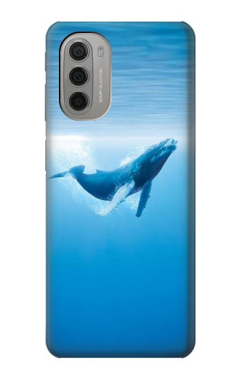 W0843 Blue Whale Case Cover Custodia e Flip Case per Motorola Moto G51 5G