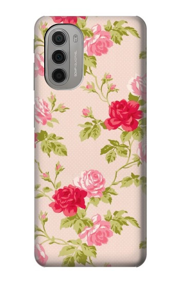 W3037 Pretty Rose Cottage Flora Case Cover Custodia e Flip Case per Motorola Moto G51 5G