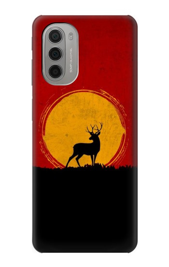 W3513 Deer Sunset Case Cover Custodia e Flip Case per Motorola Moto G51 5G