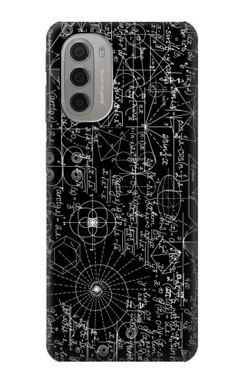 W3808 Mathematics Blackboard Case Cover Custodia e Flip Case per Motorola Moto G51 5G