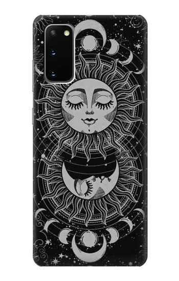 W3854 Mystical Sun Face Crescent Moon Case Cover Custodia e Flip Case per Samsung Galaxy S20
