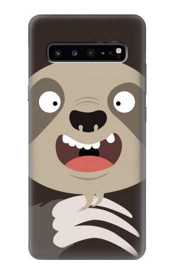 W3855 Sloth Face Cartoon Case Cover Custodia e Flip Case per Samsung Galaxy S10 5G
