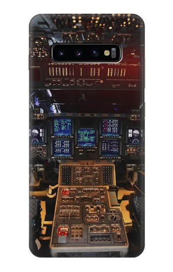 W3836 Airplane Cockpit Case Cover Custodia e Flip Case per Samsung Galaxy S10 Plus