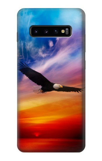 W3841 Bald Eagle Flying Colorful Sky Case Cover Custodia e Flip Case per Samsung Galaxy S10 Plus