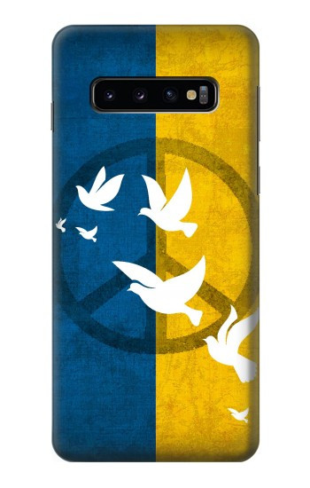W3857 Peace Dove Ukraine Flag Case Cover Custodia e Flip Case per Samsung Galaxy S10