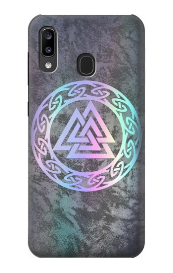 W3833 Valknut Odin Wotans Knot Hrungnir Heart Case Cover Custodia e Flip Case per Samsung Galaxy A20, Galaxy A30