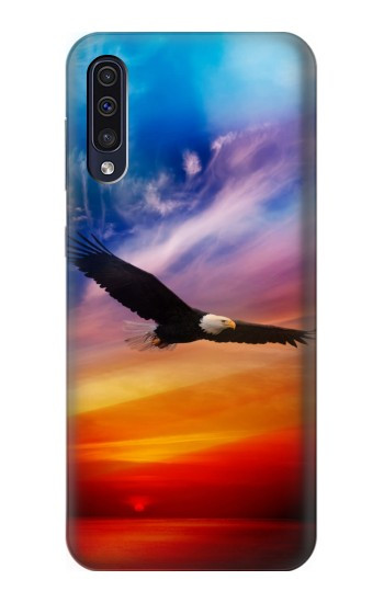 W3841 Bald Eagle Flying Colorful Sky Case Cover Custodia e Flip Case per Samsung Galaxy A50