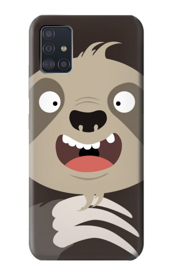 W3855 Sloth Face Cartoon Case Cover Custodia e Flip Case per Samsung Galaxy A51 5G