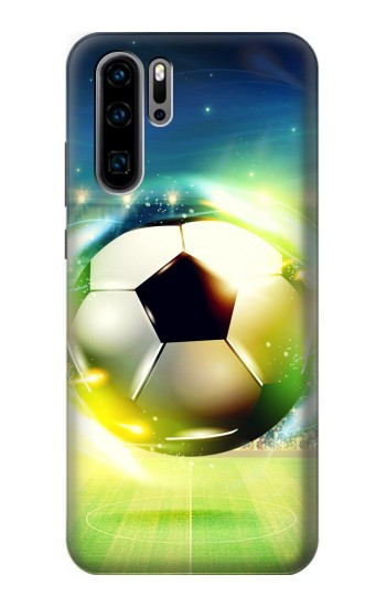 W3844 Glowing Football Soccer Ball Case Cover Custodia e Flip Case per Huawei P30 Pro