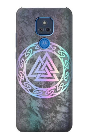W3833 Valknut Odin Wotans Knot Hrungnir Heart Case Cover Custodia e Flip Case per Motorola Moto G Play (2021)