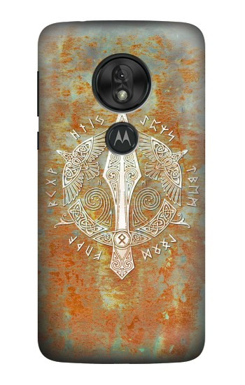 W3827 Gungnir Spear of Odin Norse Viking Symbol Case Cover Custodia e Flip Case per Motorola Moto G7 Play