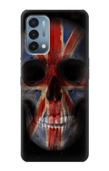 W3848 United Kingdom Flag Skull Case Cover Custodia e Flip Case per OnePlus Nord N200 5G