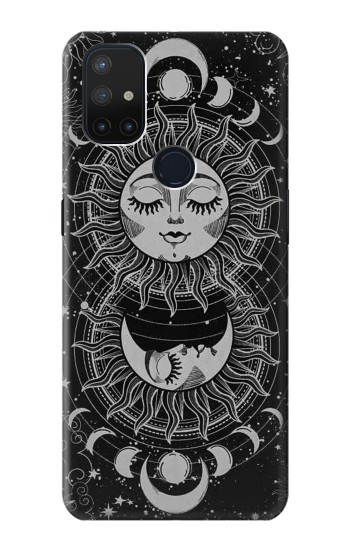 W3854 Mystical Sun Face Crescent Moon Case Cover Custodia e Flip Case per OnePlus Nord N10 5G