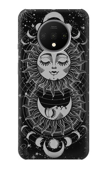 W3854 Mystical Sun Face Crescent Moon Case Cover Custodia e Flip Case per OnePlus 7T