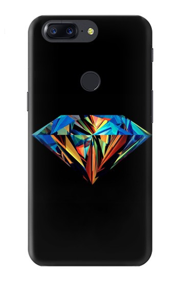 W3842 Abstract Colorful Diamond Case Cover Custodia e Flip Case per OnePlus 5T
