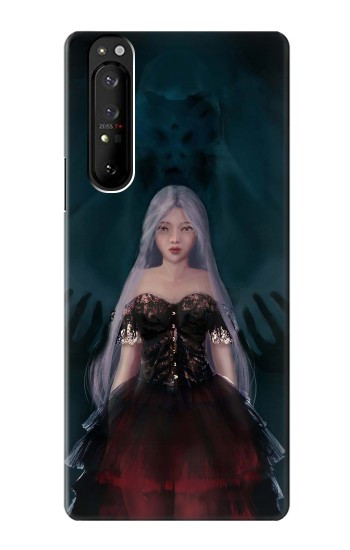 W3847 Lilith Devil Bride Gothic Girl Skull Grim Reaper Case Cover Custodia e Flip Case per Sony Xperia 1 III