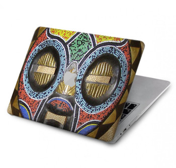 W0965 African Baluba Mask Case Cover Custodia per MacBook Pro 16 M1,M2,M3,M4 (2021,2024) - A3403, A3186, A2991, A2780, A2485