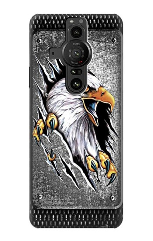 W0855 Eagle Metal Case Cover Custodia e Flip Case per Sony Xperia Pro-I