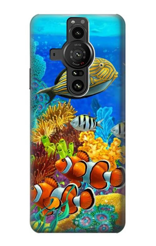 W2568 Sea Seabed Fish Corals Underwater Ocean Case Cover Custodia e Flip Case per Sony Xperia Pro-I