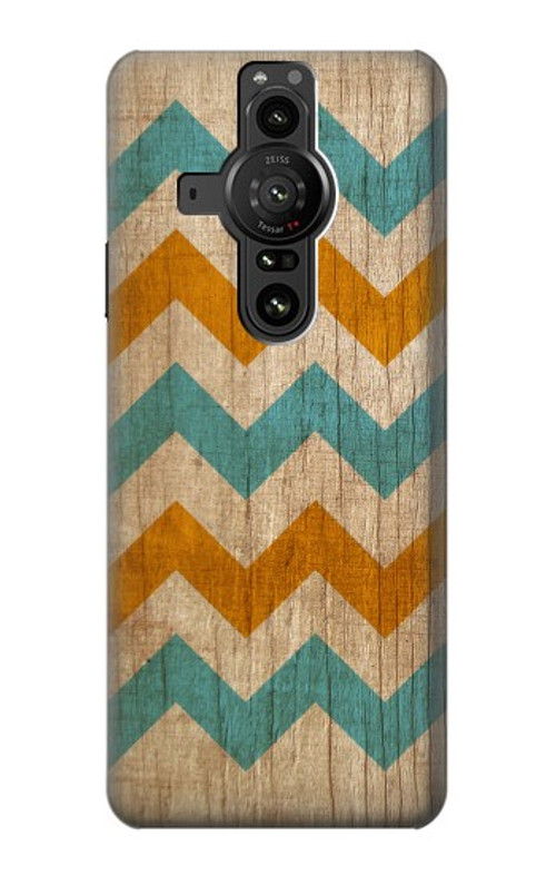 W3033 Vintage Wood Chevron Graphic Printed Case Cover Custodia e Flip Case per Sony Xperia Pro-I W3033 Vintage Wood Chevron Graphic Printed Case Cover Custodia e Flip Case per Sony Xperia Pro-I