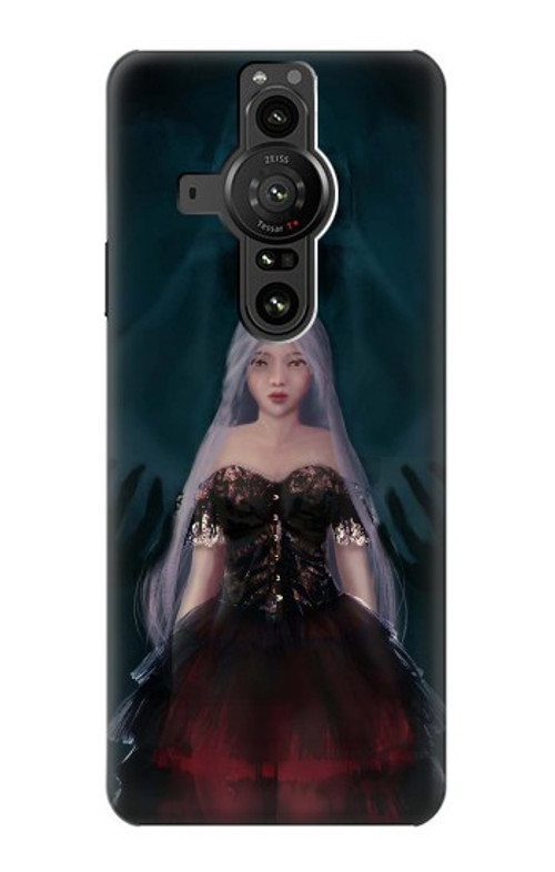 W3847 Lilith Devil Bride Gothic Girl Skull Grim Reaper Case Cover Custodia e Flip Case per Sony Xperia Pro-I
