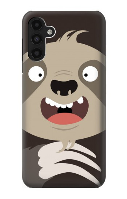 W3855 Sloth Face Cartoon Case Cover Custodia e Flip Case per Samsung Galaxy A13 4G