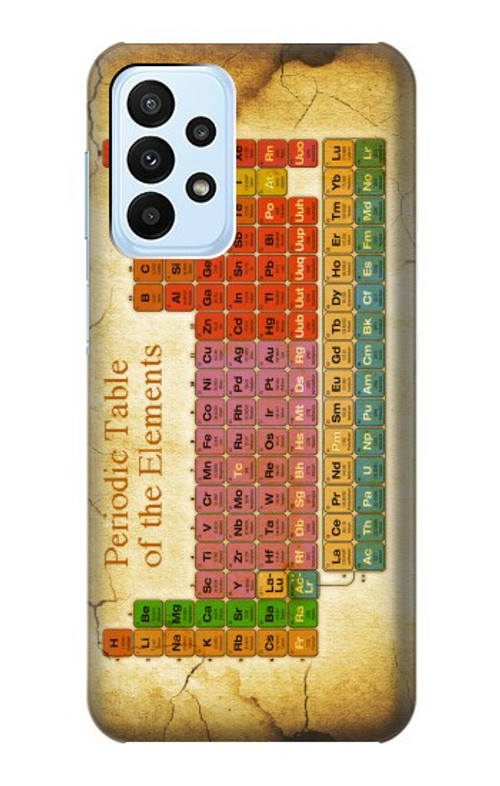 W2934 Vintage Periodic Table of Elements Case Cover Custodia e Flip Case per Samsung Galaxy A23