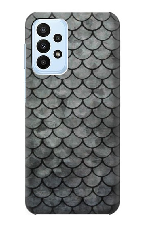 W2950 Silver Fish Scale Case Cover Custodia e Flip Case per Samsung Galaxy A23 W2950 Silver Fish Scale Case Cover Custodia e Flip Case per Samsung Galaxy A23