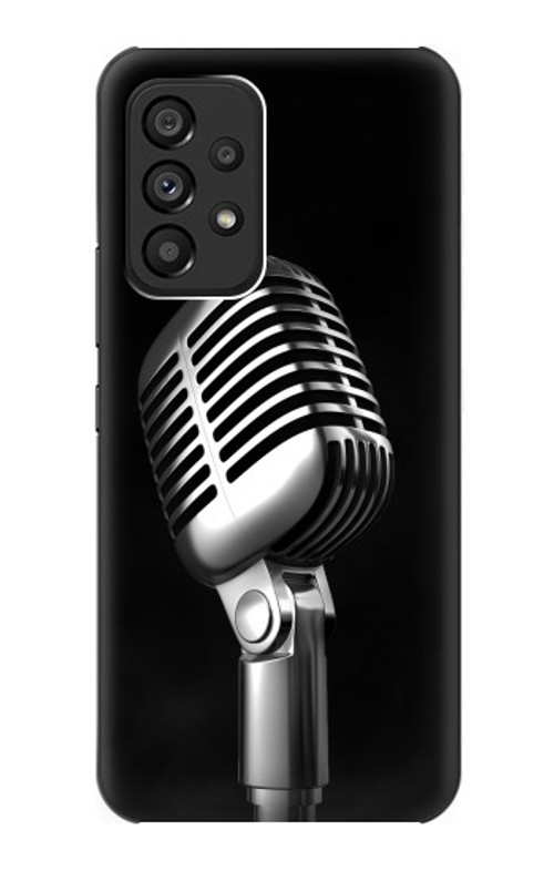 W1672 Retro Microphone Jazz Music Case Cover Custodia e Flip Case per Samsung Galaxy A53 5G