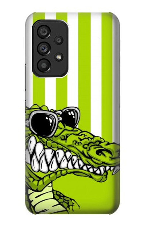 W2323 Funny Green Alligator Crocodile Case Cover Custodia e Flip Case per Samsung Galaxy A53 5G W2323 Funny Green Alligator Crocodile Case Cover Custodia e Flip Case per Samsung Galaxy A53 5G