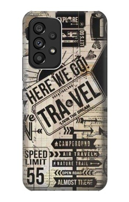 W3441 Vintage Travel Case Cover Custodia e Flip Case per Samsung Galaxy A53 5G W3441 Vintage Travel Case Cover Custodia e Flip Case per Samsung Galaxy A53 5G