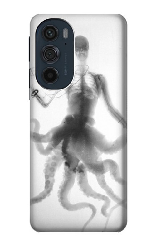 W1432 Skull Octopus X-ray Case Cover Custodia e Flip Case per Motorola Edge 30 Pro