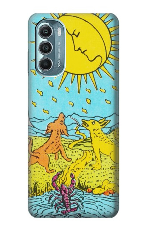 W3435 Tarot Card Moon Case Cover Custodia e Flip Case per Motorola Moto G Stylus 5G (2022)