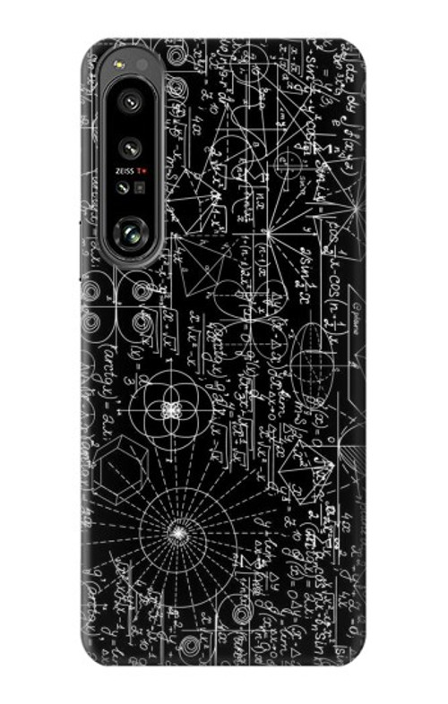 W3808 Mathematics Blackboard Case Cover Custodia e Flip Case per Sony Xperia 1 IV