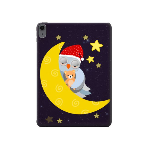 W2849 Cute Sleepy Owl Moon Night Tablet Case Cover Custodia per iPad Air (2022, 2020), Air 11 (2024,2025), Pro 11 (2022)