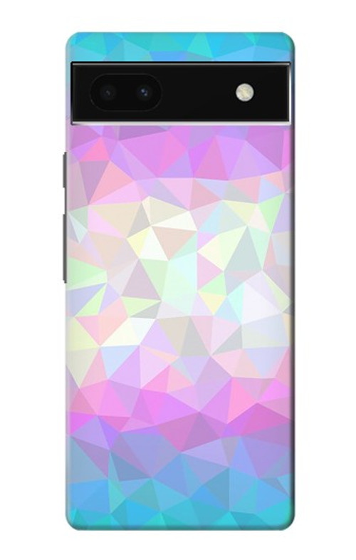 W3747 Trans Flag Polygon Case Cover Custodia e Flip Case per Google Pixel 6a