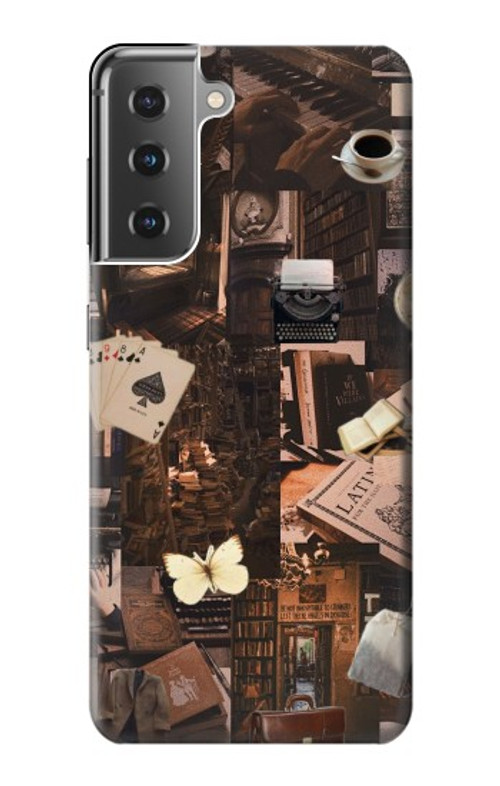 W3877 Dark Academia Case Cover Custodia e Flip Case per Samsung Galaxy S21 Plus 5G, Galaxy S21+ 5G