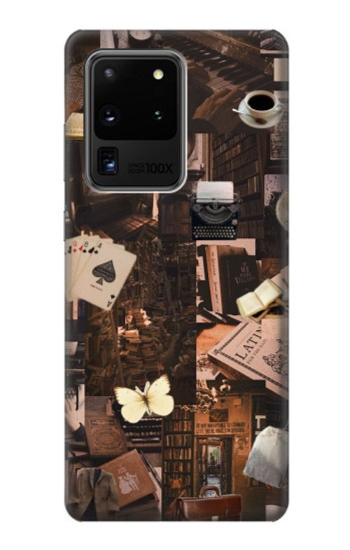 W3877 Dark Academia Case Cover Custodia e Flip Case per Samsung Galaxy S20 Ultra