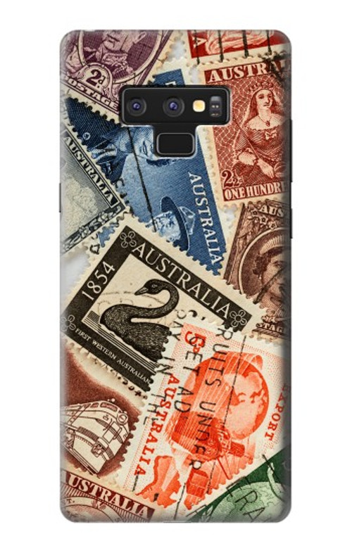 W3900 Stamps Case Cover Custodia e Flip Case per Note 9 Samsung Galaxy Note9