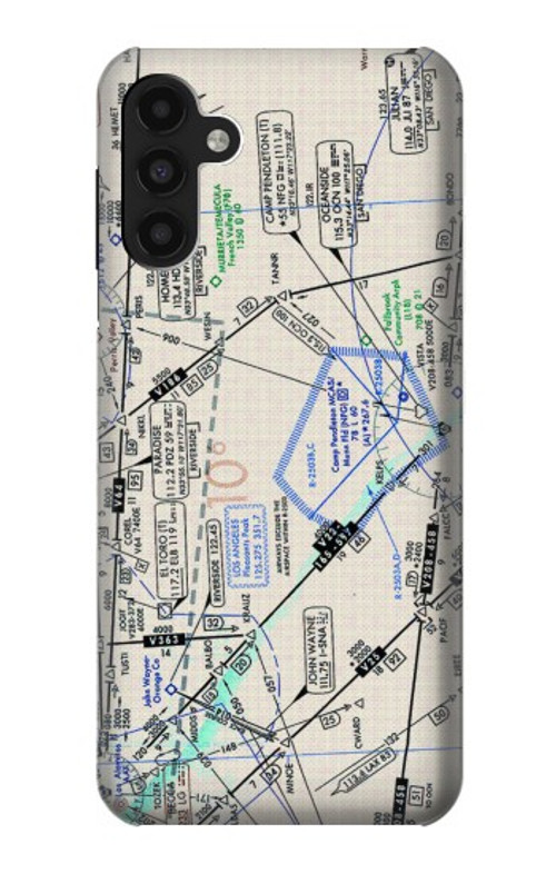 W3882 Flying Enroute Chart Case Cover Custodia e Flip Case per Samsung Galaxy A13 4G