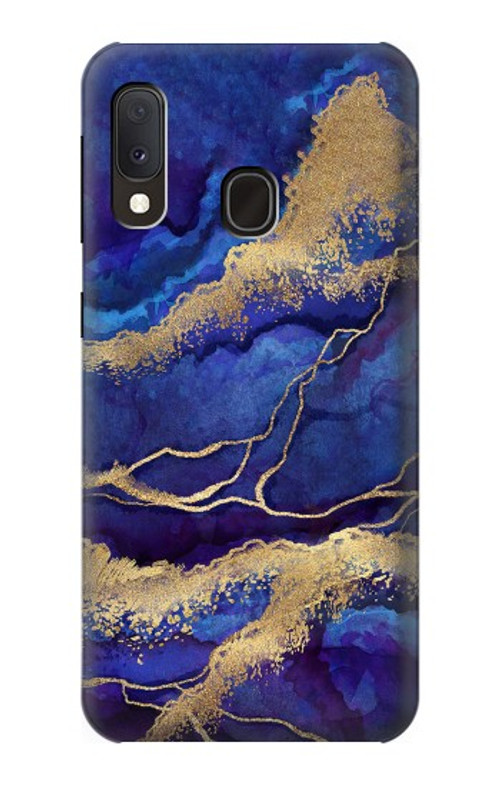 W3906 Navy Blue Purple Marble Case Cover Custodia e Flip Case per Samsung Galaxy A20e