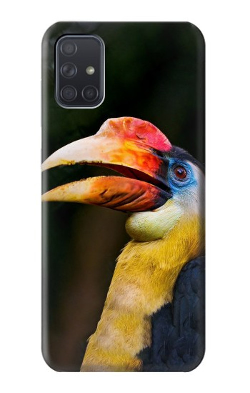 W3876 Colorful Hornbill Case Cover Custodia e Flip Case per Samsung Galaxy A71 5G