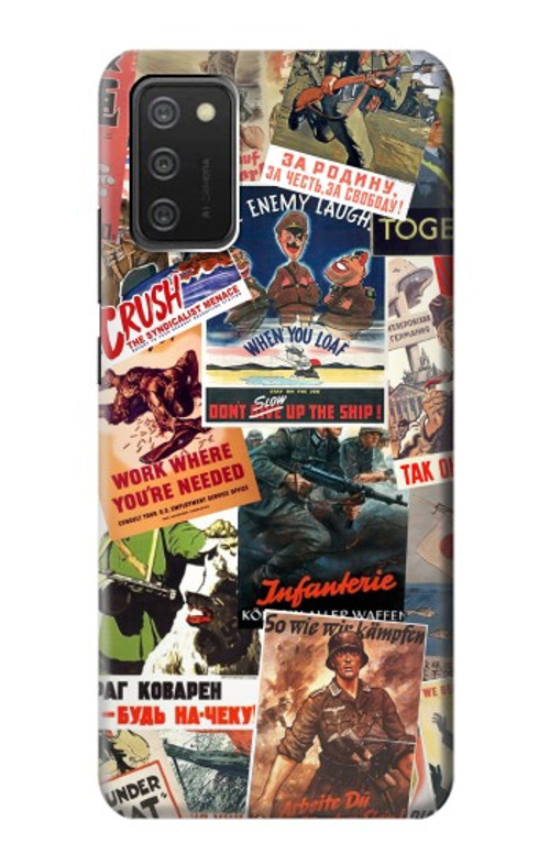 W3905 Vintage Army Poster Case Cover Custodia e Flip Case per Samsung Galaxy A03S
