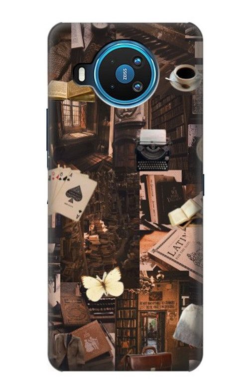 W3877 Dark Academia Case Cover Custodia e Flip Case per Nokia 8.3 5G