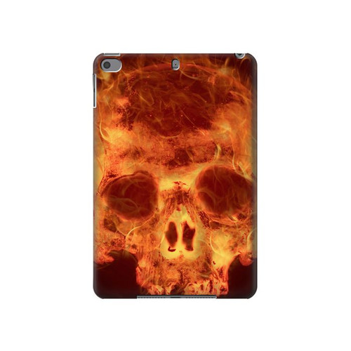 W3881 Fire Skull Tablet Case Cover Custodia per iPad mini 4, iPad mini 5, iPad mini 5 (2019)