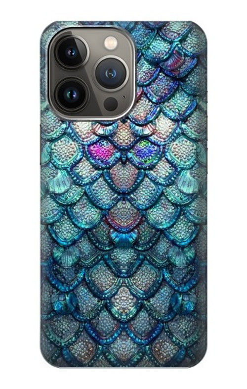 W3809 Mermaid Fish Scale Case Cover Custodia e Flip Case per iPhone 14 Pro