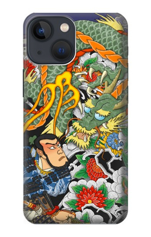 W0454 Japan Tattoo Case Cover Custodia e Flip Case per iPhone 14 Plus